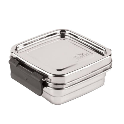 PDDFALCON Stainless Steel Cube Container ,100%Leakproof Container 400ml