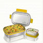 PddFalcon Stainless Steel Recta Aries 100% Leakproof Lunch Box Yellow - 930ml
