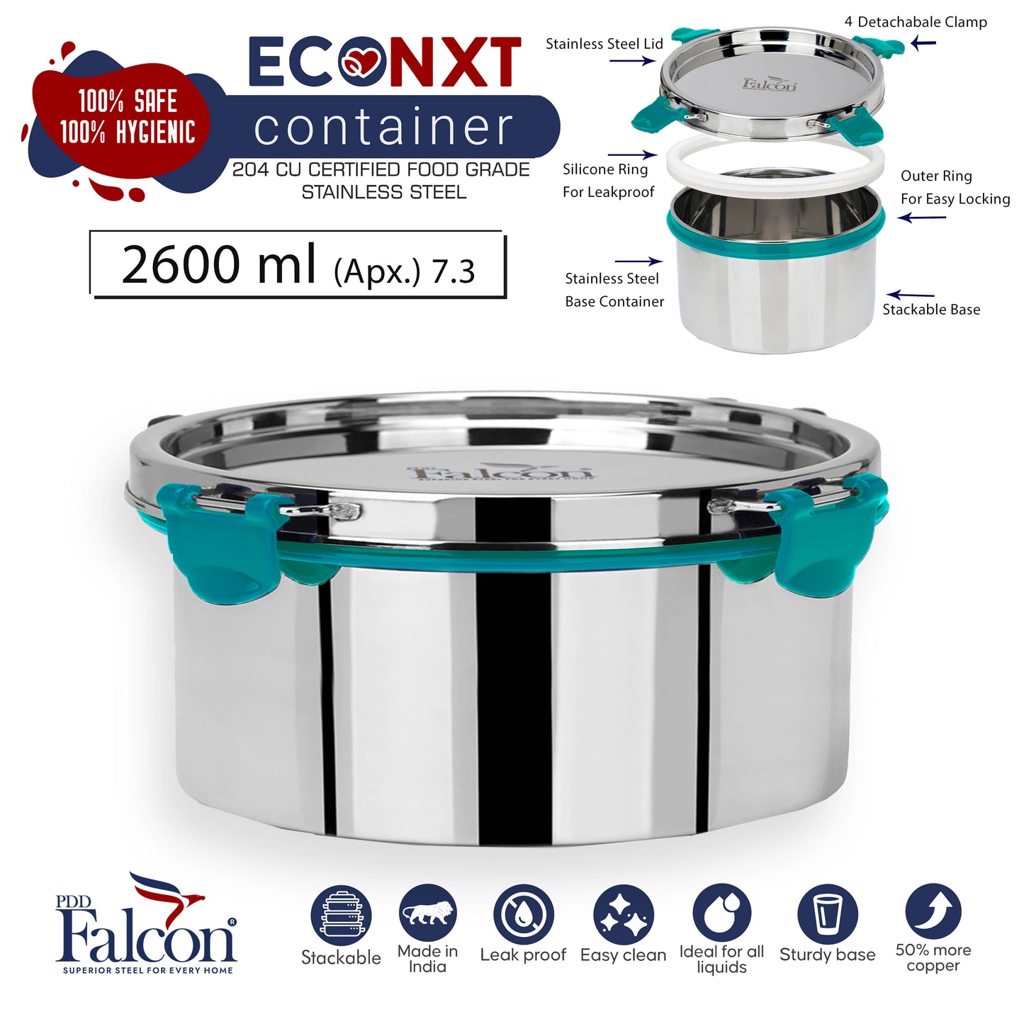 EcoNxt Jumbo 7.3 Container 1pc - 2600ml