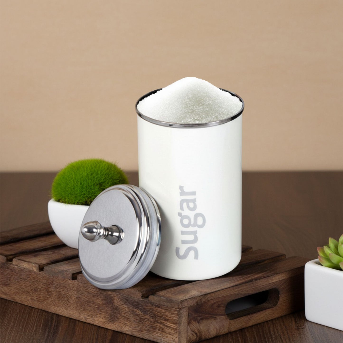 Pdd Falcon Steel Utsaav Canister 750ml Set of 2 - Black & White