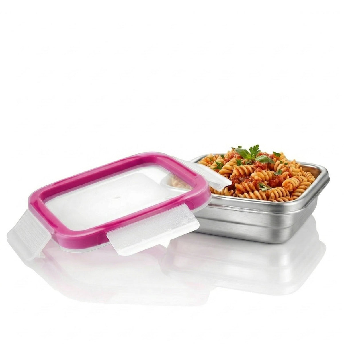 PDDFALCON Stainless Steel Lock N See, Microwave Safe Container