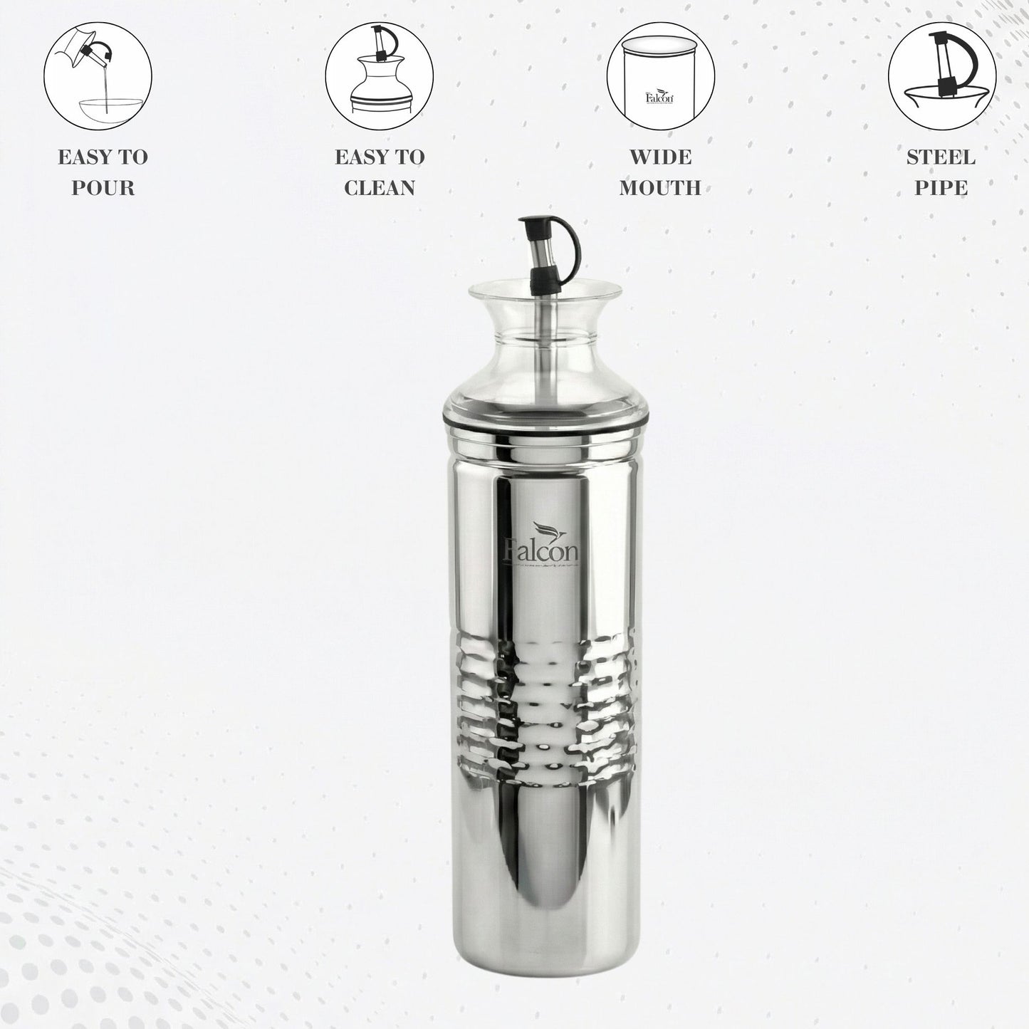 Omega Stainless Steel Oil Dispenser (550ml)