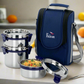 Pdd Falcon Steel Lunch Box Set of 3 Blue FP11007 - 1000ml