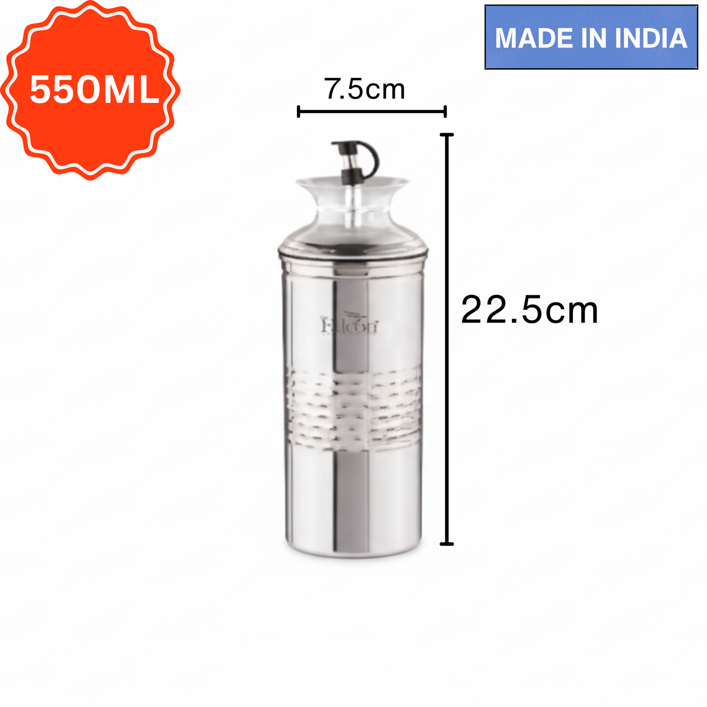 Omega Stainless Steel Oil Dispenser (550ml)