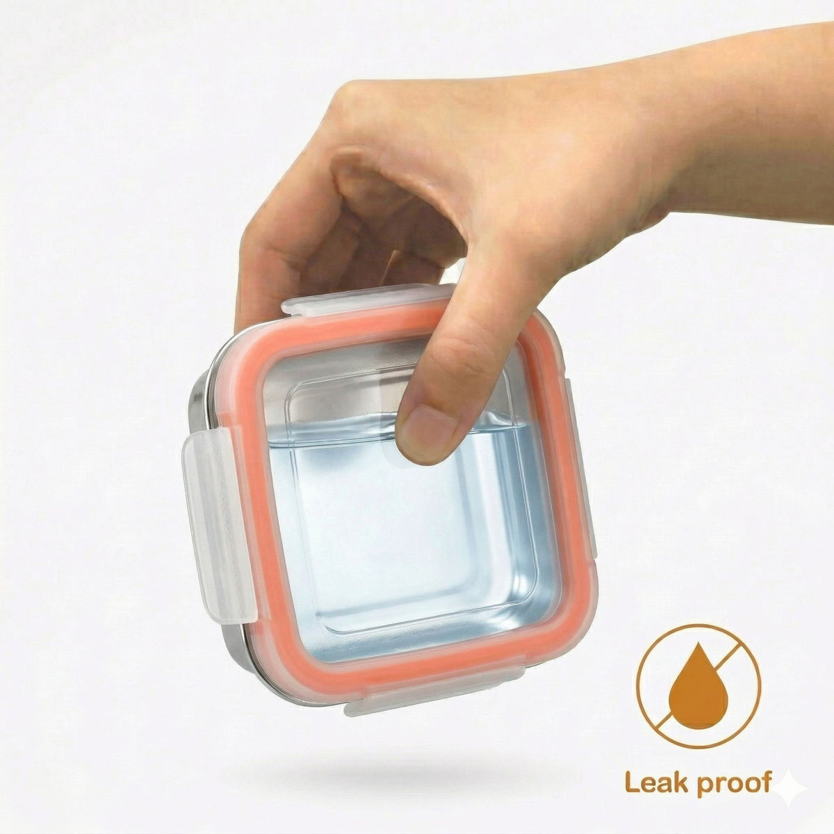 PDDFALCON Stainless Steel Lock N See, Microwave Safe Container