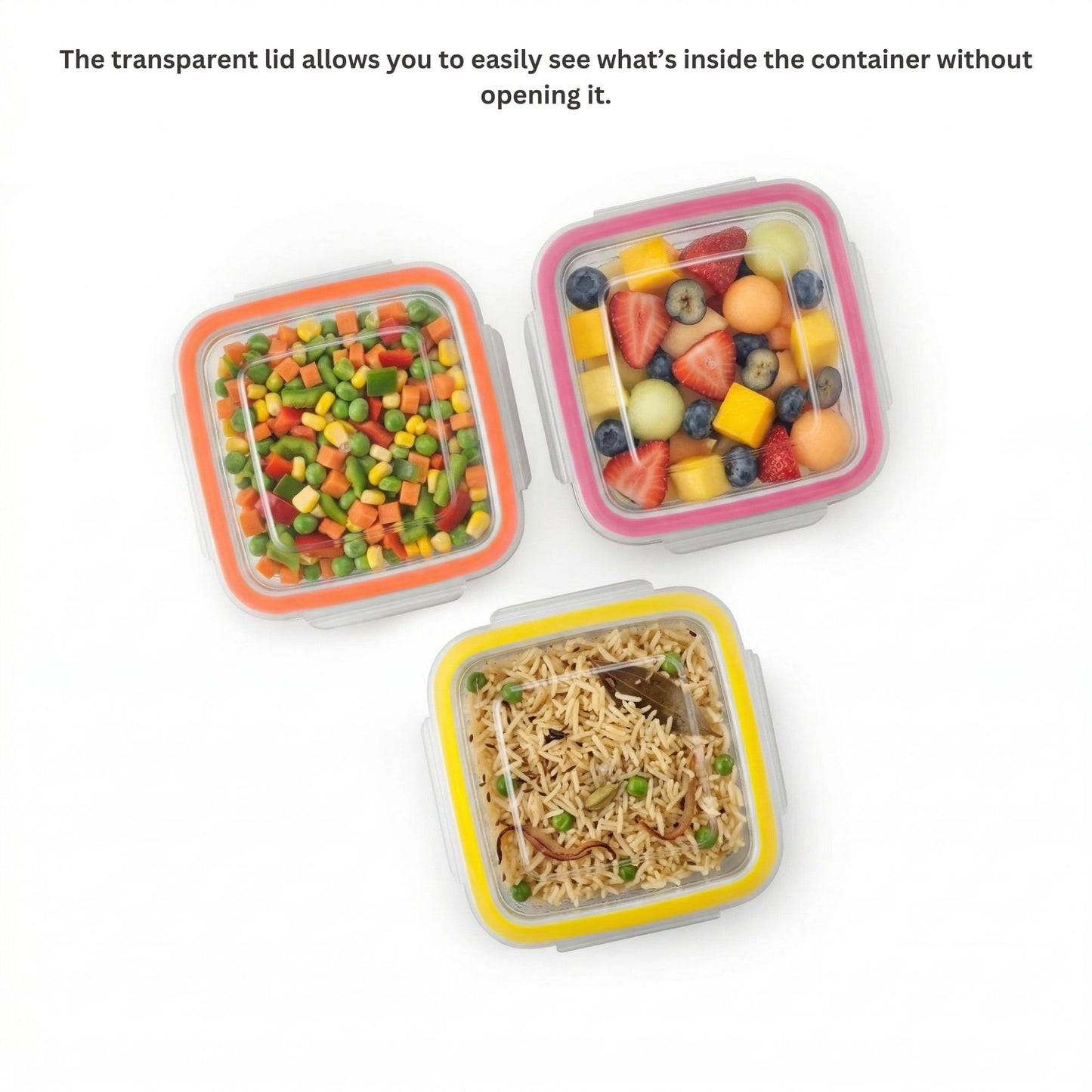 PDDFALCON Stainless Steel Lock N See, Microwave Safe Container