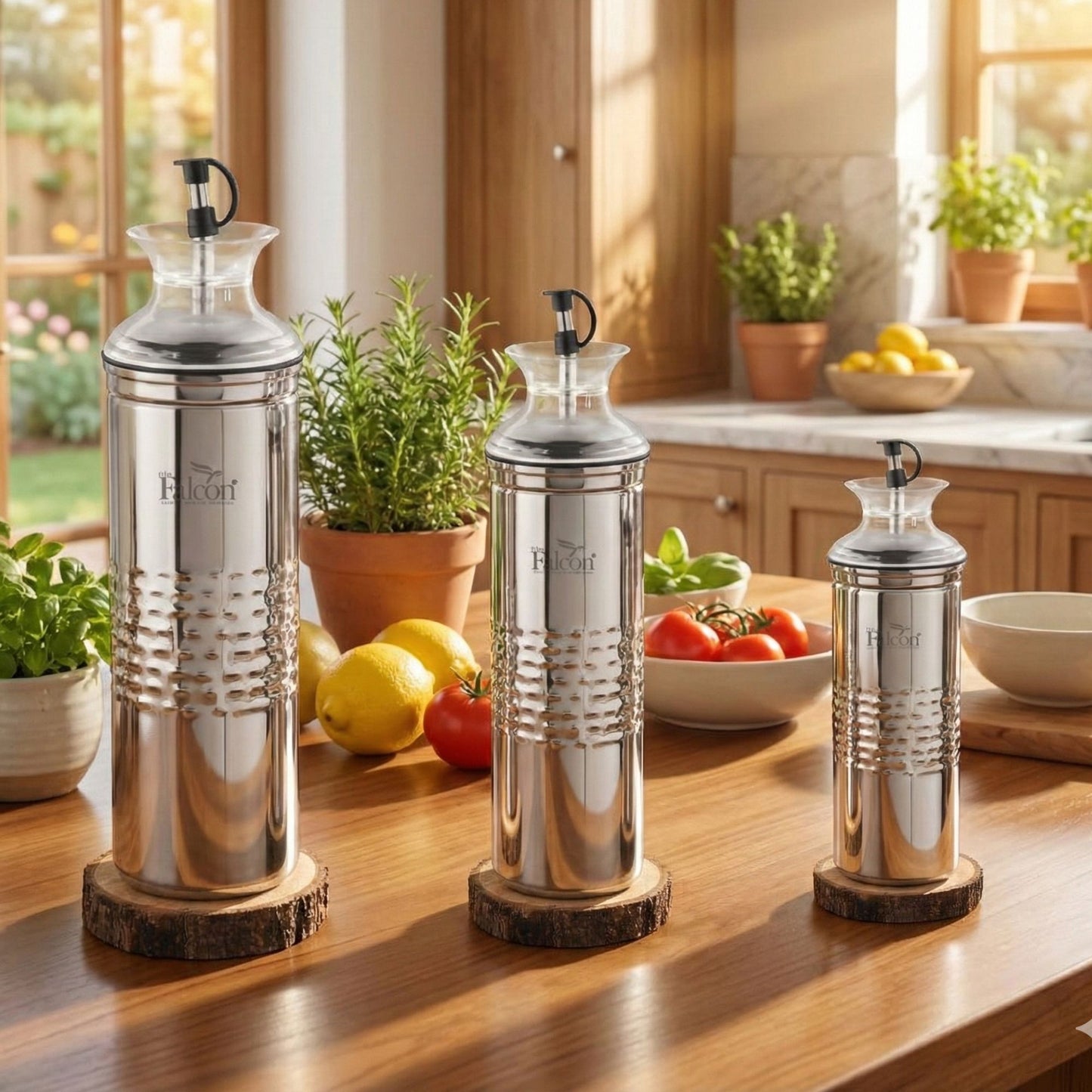 Omega Stainless Steel Oil Dispenser (550ml)