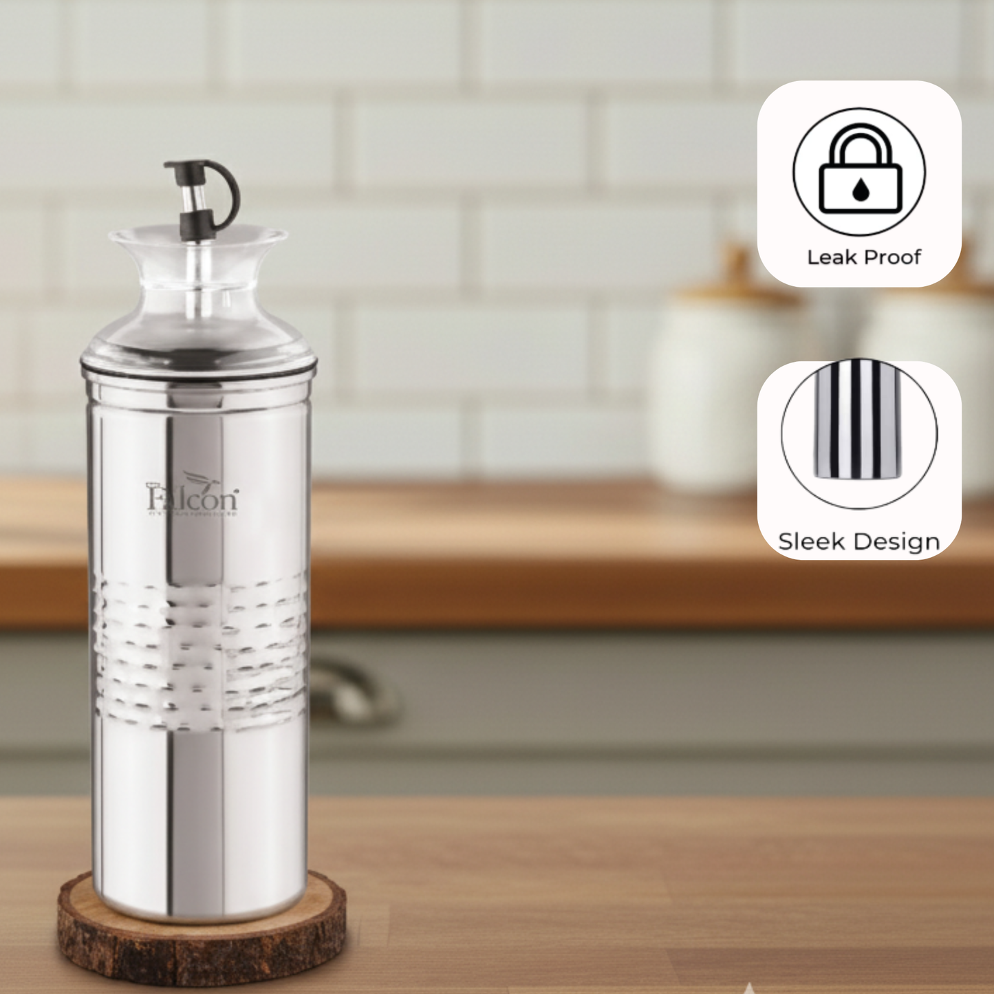 Omega Stainless Steel Oil Dispenser (750ml)