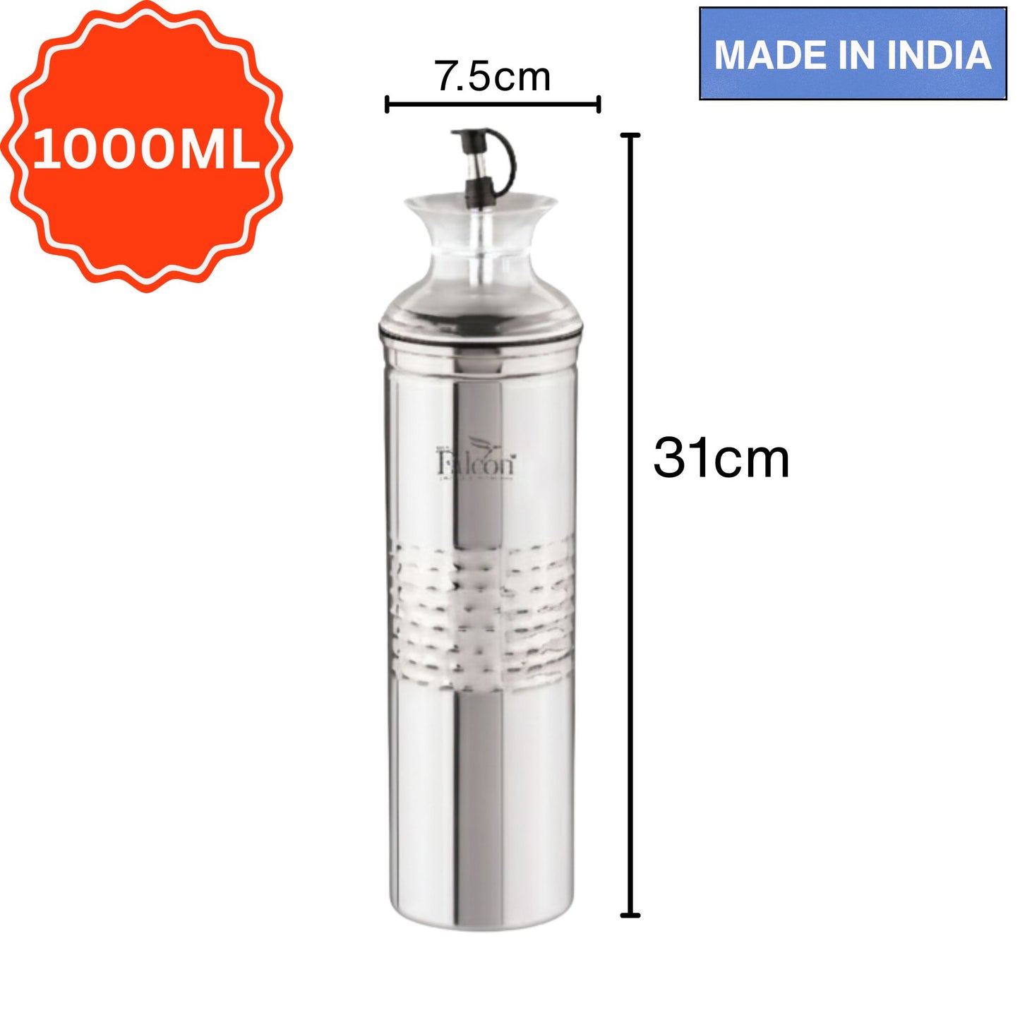 Omega Stainless Steel Oil Dispenser (1000ml)