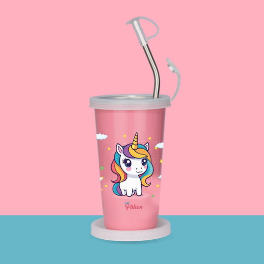 PddFalcon Steel Straw Glass 1pcs Unicron Pink FP24015 CN8 - 450ml