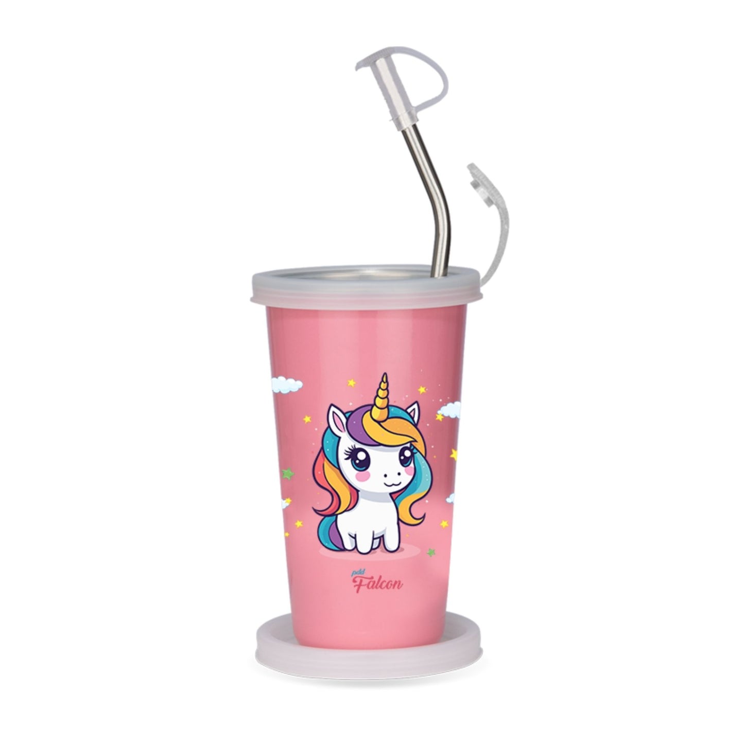 PddFalcon Steel Straw Glass 1pcs Unicron Pink FP24015 CN8 - 450ml