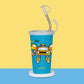 PddFalcon Steel Straw Glass 1pcs Bott Blue FP24016 CN9 - 450ml