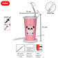 Pdd Falcon Steel Straw Glass 1pcs Panda Pink FP24010_CN3 - 450ml