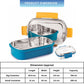 PddFalcon Stainless Steel Comet Mate Microwave-Safe Lunch Box 2in1 - 930ml