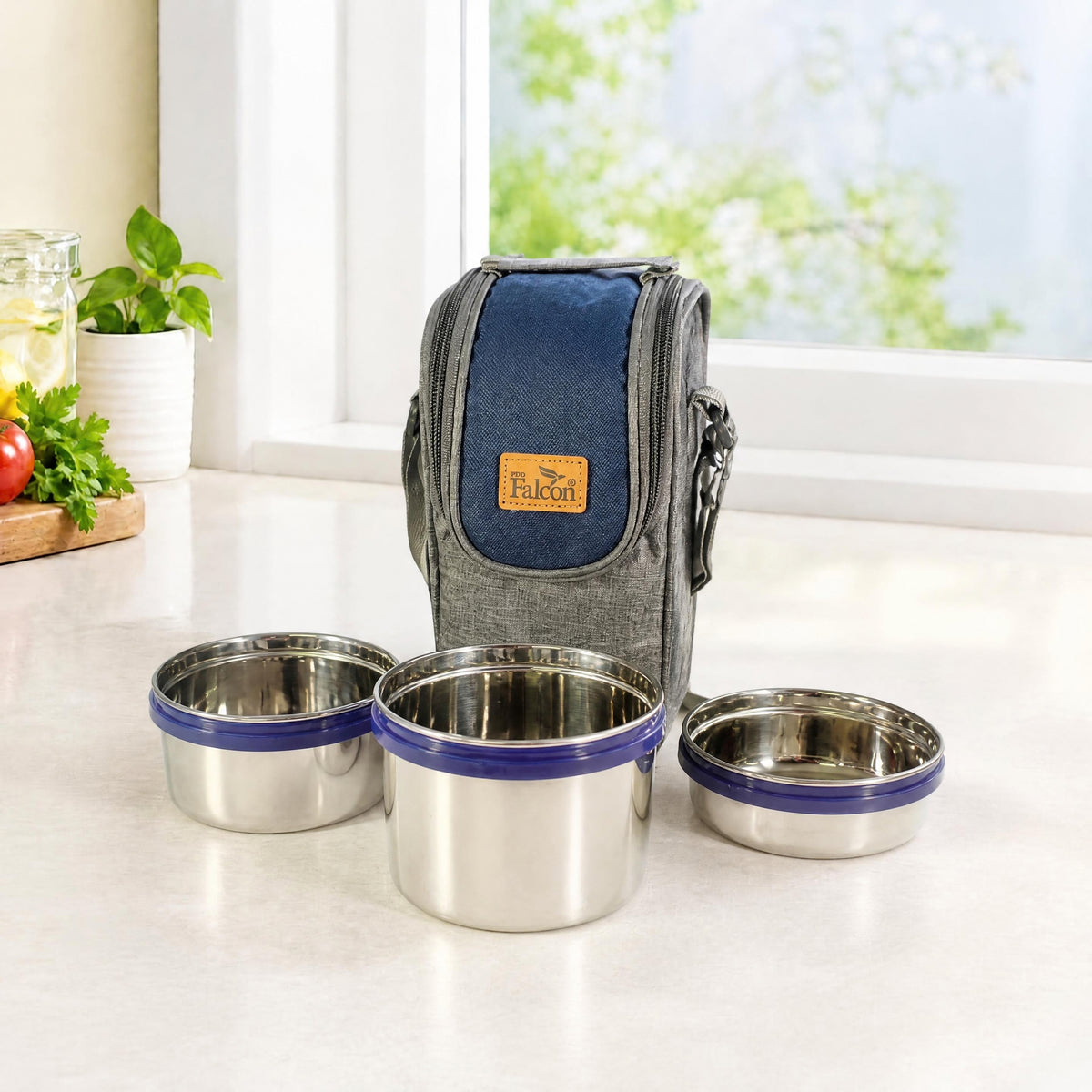 FP 11007 - EcoNxt Lunch Box Clover Set of 3 Blue - 1000ml