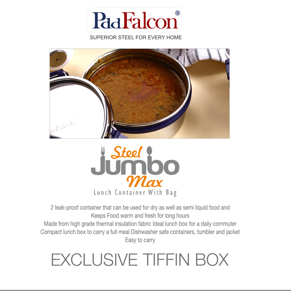 Exclusive tiffin box - 100% food grade material, free from harmful material, excellent insulation, 100% leakproof, easy to clean, durable, easy to carry, eco-friendly