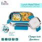 PddFalcon Stainless Steel Recta Lunch Mate 100% Leakproof Lunch Box Turkish Blue - 930ml