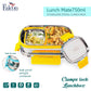 PddFalcon Stainless Steel Recta Lunch Mate 100% Leakproof Lunch Box Yellow - 930ml