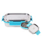 PddFalcon Stainless Steel Recta Lunch Mate 100% Leakproof Lunch Box Sky Blue- 930ml