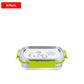 PddFalcon Stainless Steel Recta Munchy With Panda Print 100% Leakproof Lunch Box Green - 875ml