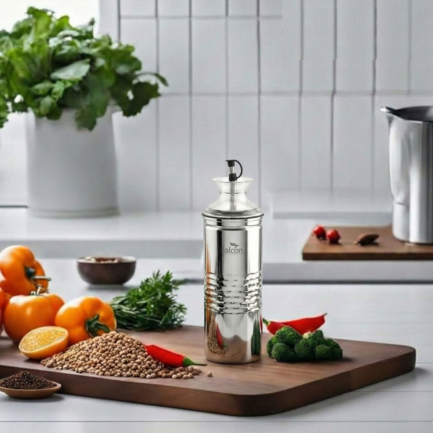 Omega Stainless Steel Oil Dispenser (550ml)