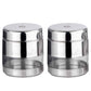 PddFalcon Stainless Steel Kitchen Storage Twist n Store see through Canister