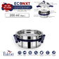 200ml PddFalcon Stainless Steel Eco Nxt Lunch Box Container - 100% leakproof, stackable, crack and rust free, easy lock with silicon ring