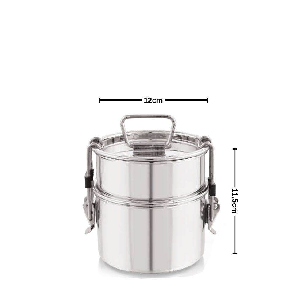 PddFalcon Stainless Steel Royal Jumbo Lunch Box Set of 2, 1000ml