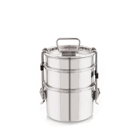 PddFalcon Stainless Steel Royal Super Lunch Box Set of 3, 1300ml