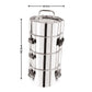 PddFalcon Stainless Steel Royal Commercial Travel Tiffin Box FP35008 - 7X4 9.5L