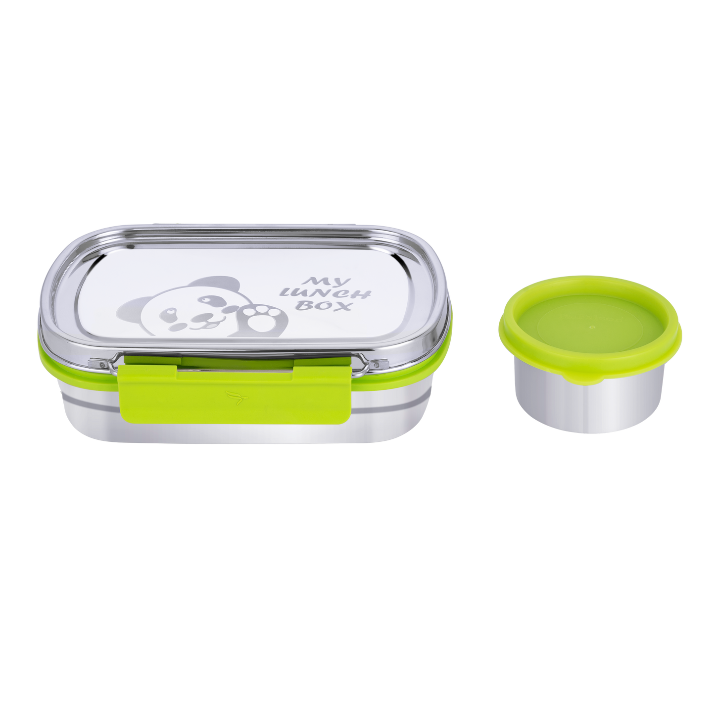 Stainless steel lunchbox for kids with additional small steel container perfect for school and outdoors - 100% leakproof, crack free, odor free, rust free, steel lid and easy lock.