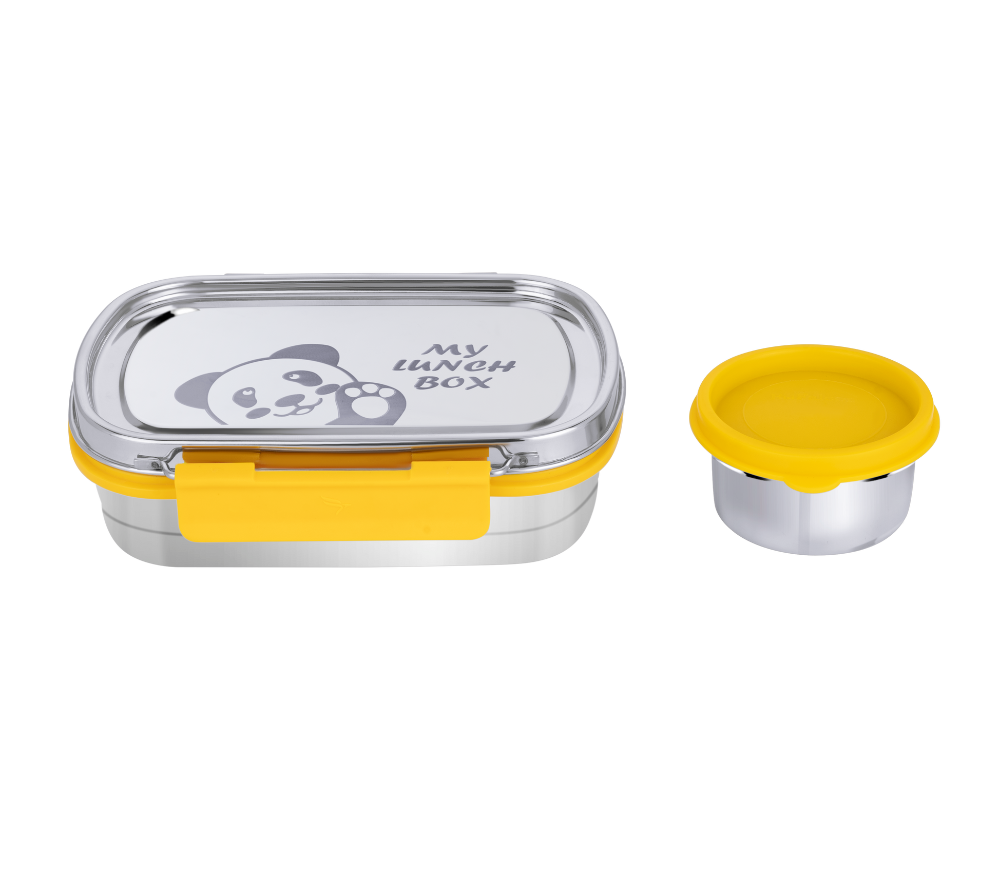 Stainless steel lunchbox for kids with additional small steel container perfect for school and outdoors - 100% leakproof, crack free, odor free, rust free, steel lid and easy lock.