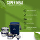 PddFalcon Stainless Steel Super Meal Lunch Box Set of 3 Blue FP11059 - 1300ml