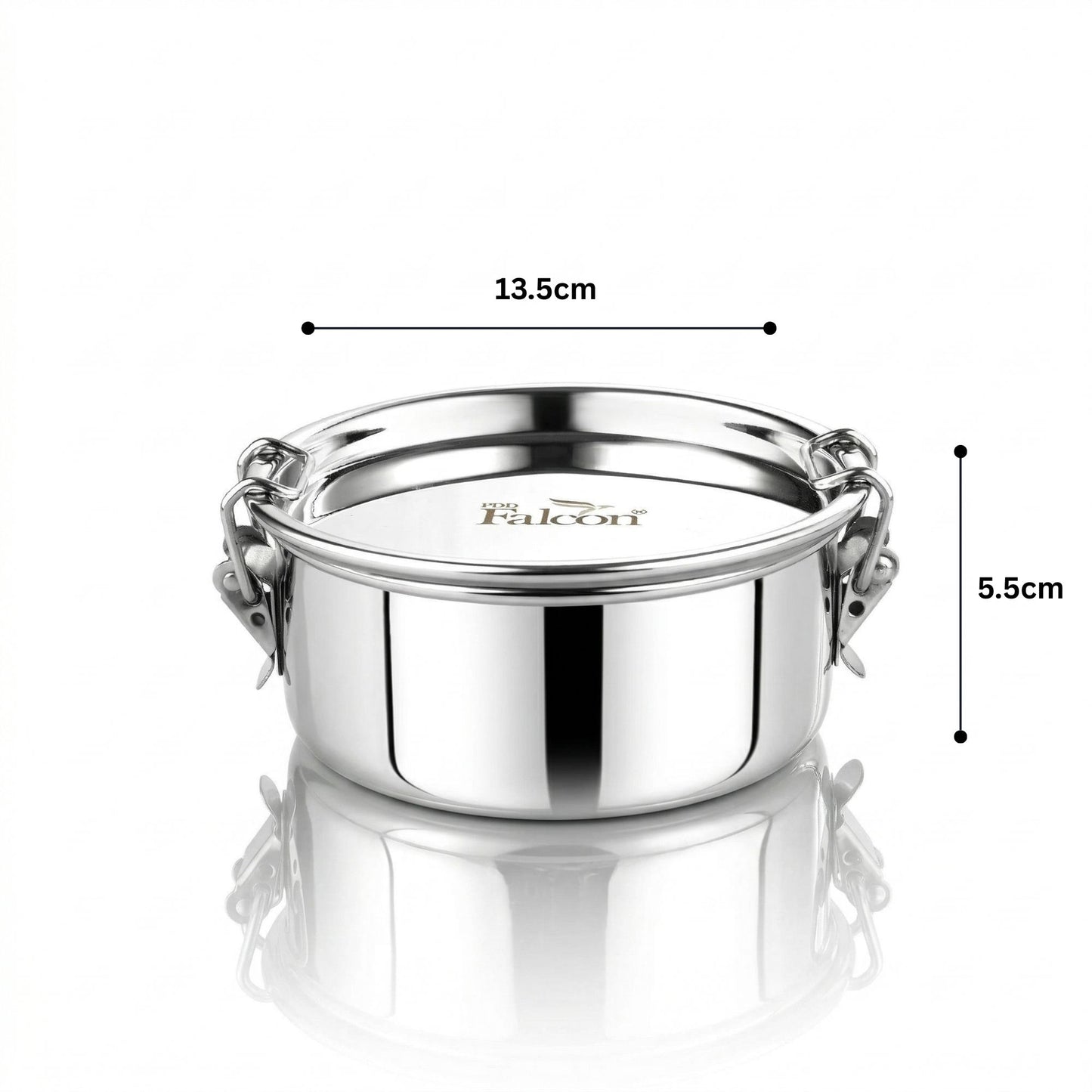 PDDFALCON Stainless Steel Uniclip Container ,100%Leakproof 400ml