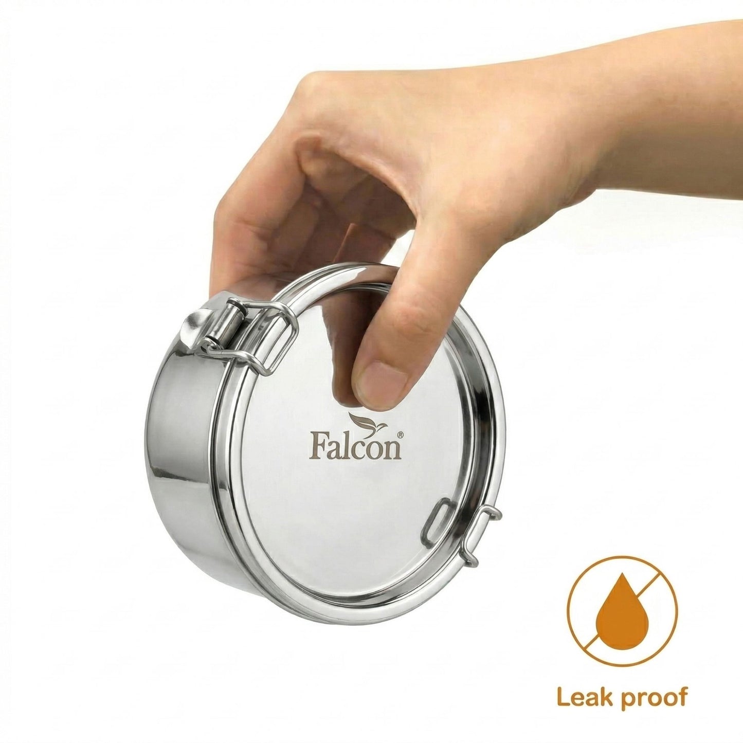 PDDFALCON Stainless Steel Uniclip Container ,100%Leakproof 400ml