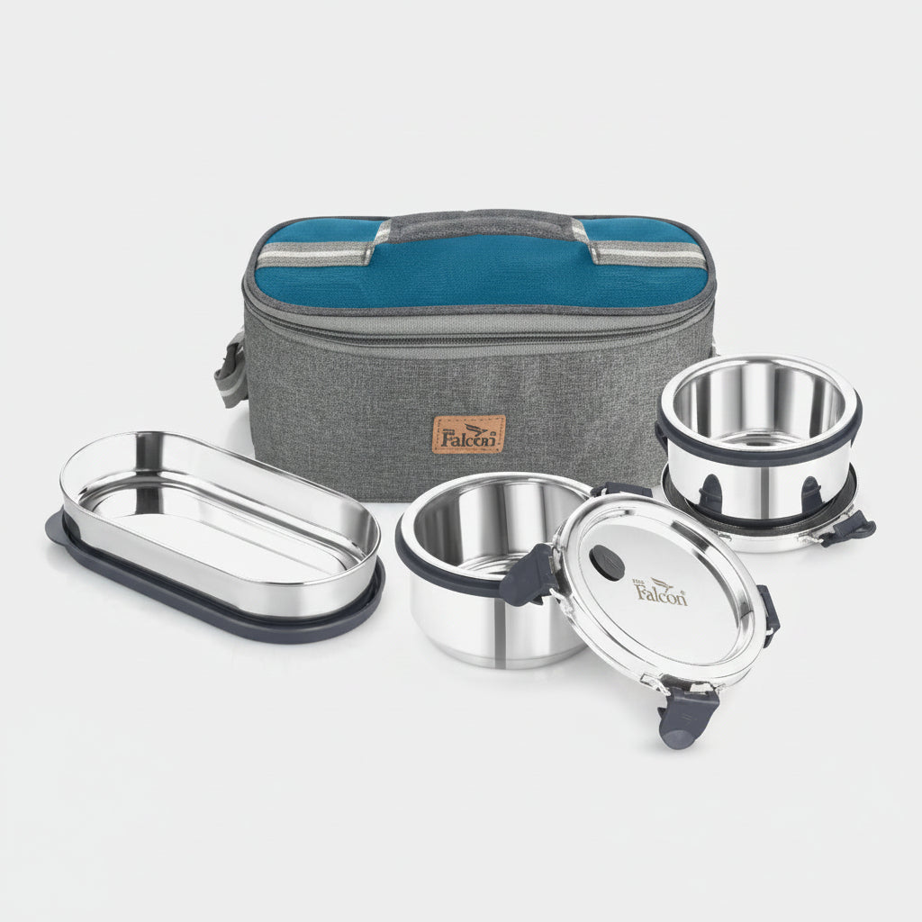 Tuff Double Wall Hot And Cold Triplex Lunch Box