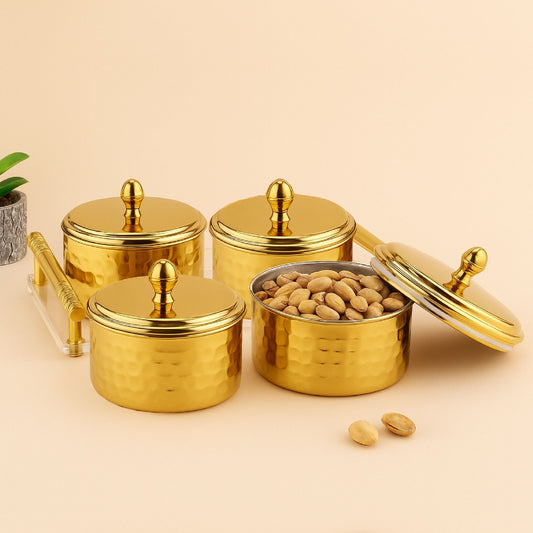 FP 12007 - Dry Fruit Airtight Container 350ml- 4p With Acrylic Tray