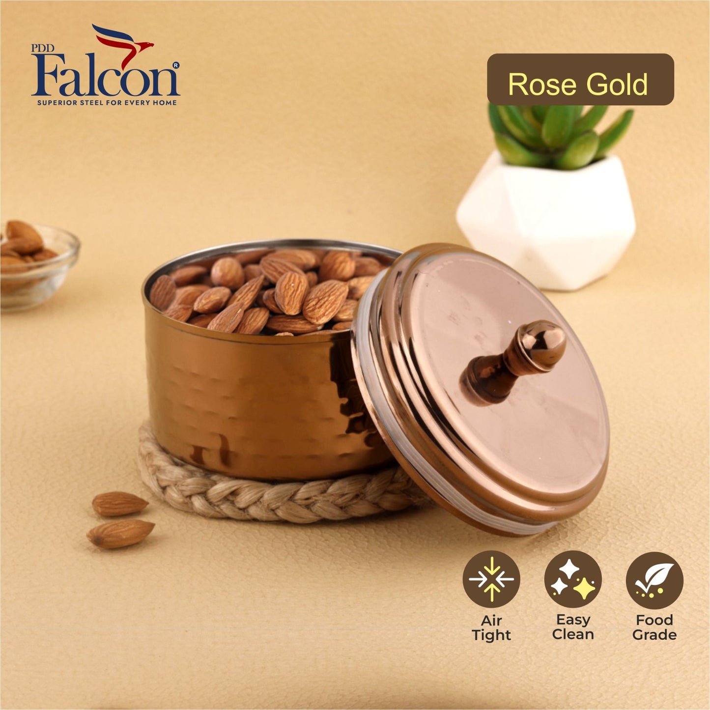 Dry Fruit Airtight Container 350ml- 2p With Acrylic Tray