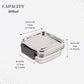 PDDFALCON Stainless Steel Cube Container ,100%Leakproof Container 400ml
