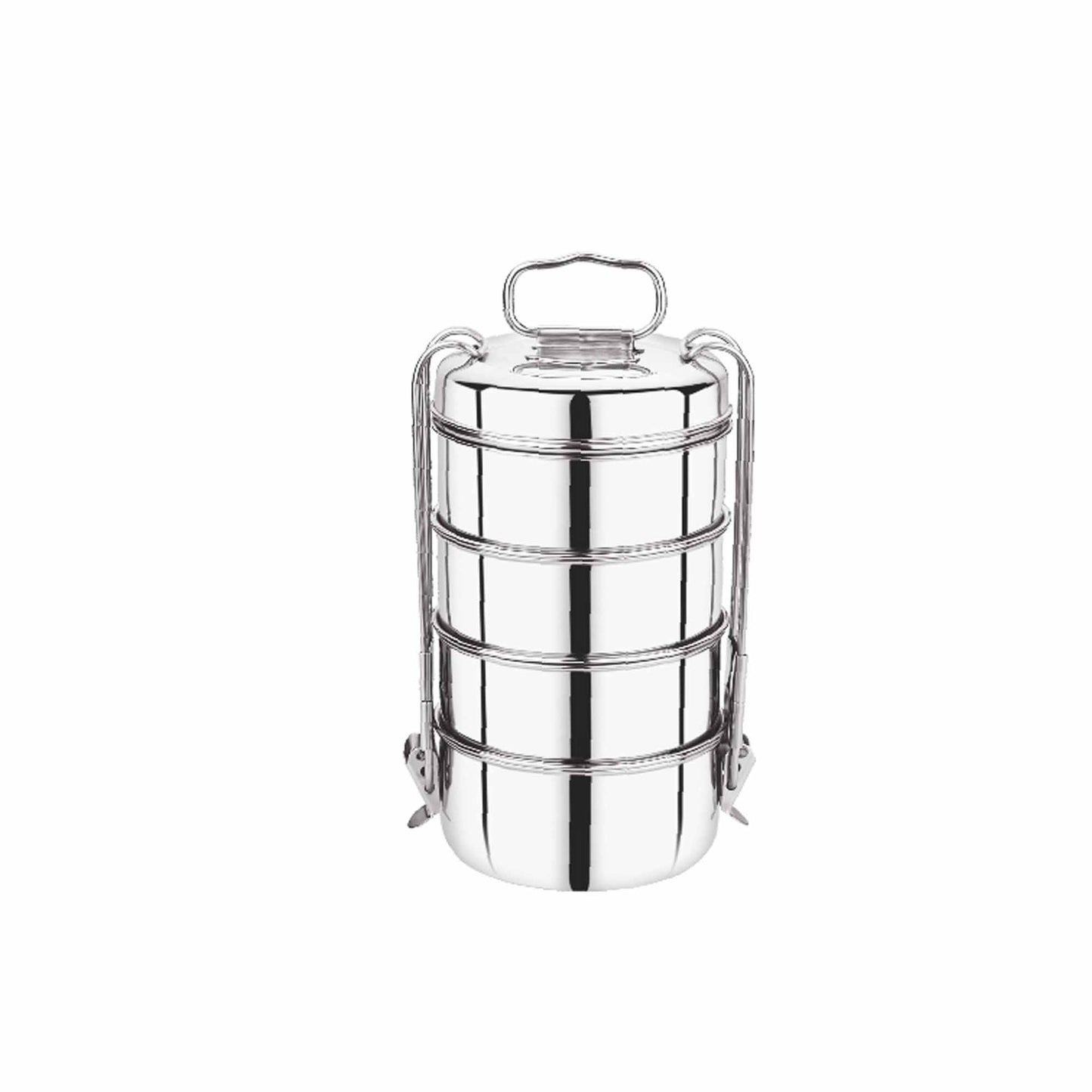 Pdd Falcon Steel Lunch Box 8x4 Silver FP03024 - 2450ml