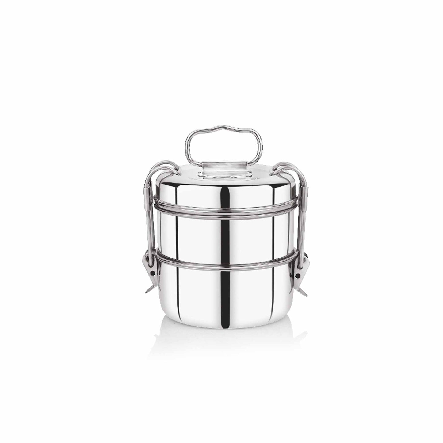 Pdd Falcon Steel Lunch Box 7x2  Silver FP03019 - 900ml