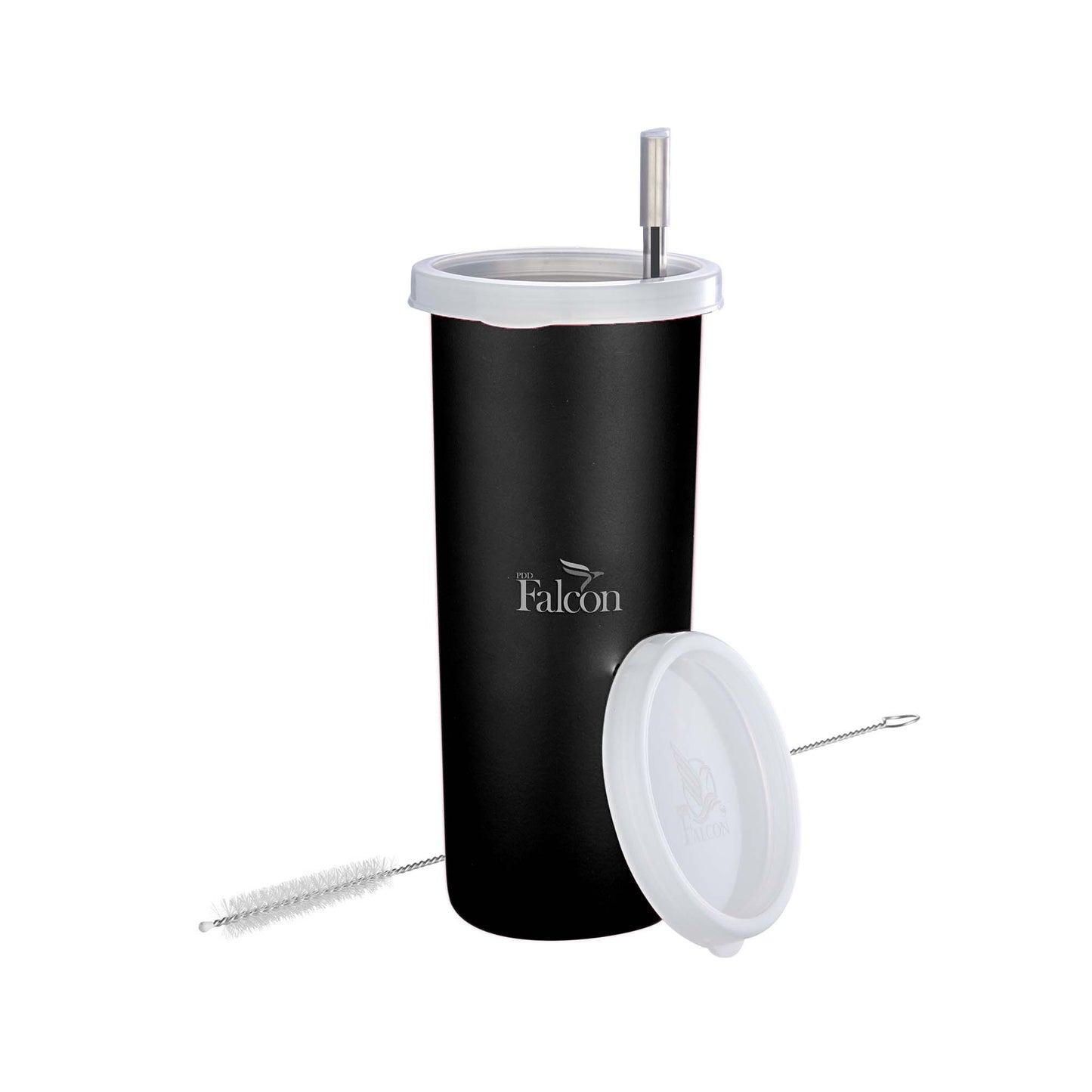 Pdd Falcon Steel Straw Glass 1pcs Black - 520ml