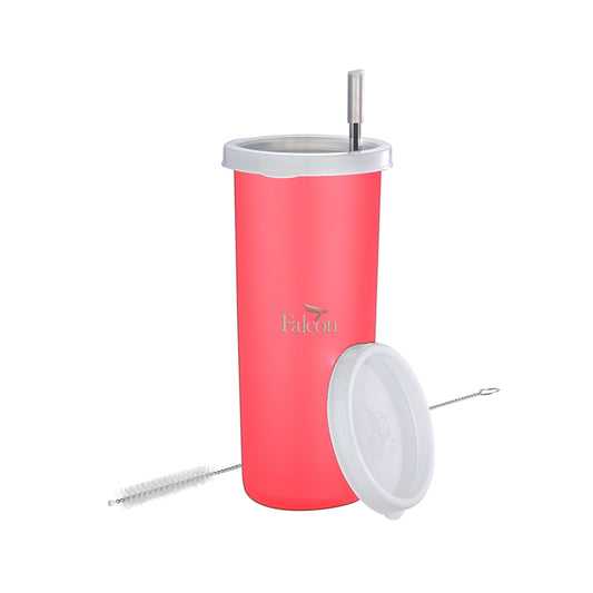 Pdd Falcon Steel Straw Glass 1pcs Pink - 520ml