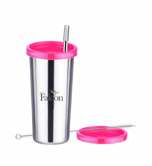 Pdd Falcon Steel Straw Glass 1pcs Pink FP04038 - 520ml