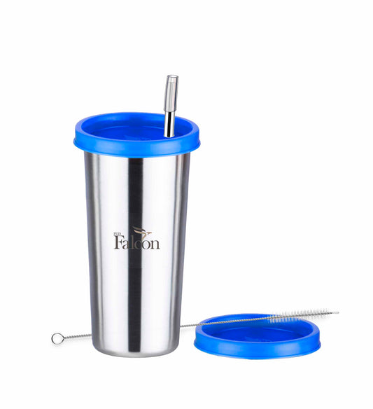 Pdd Falcon Steel Straw Glass 1pcs Blue FP04031 - 520ml