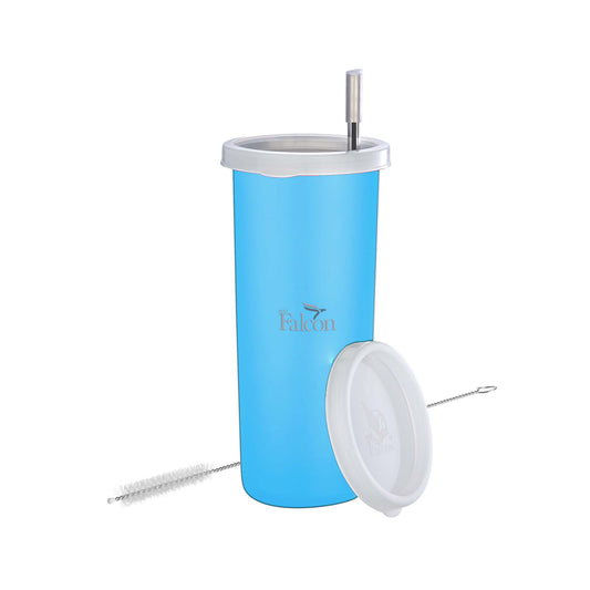 Pdd Falcon Steel Straw Glass 1pcs Blue - 520ml