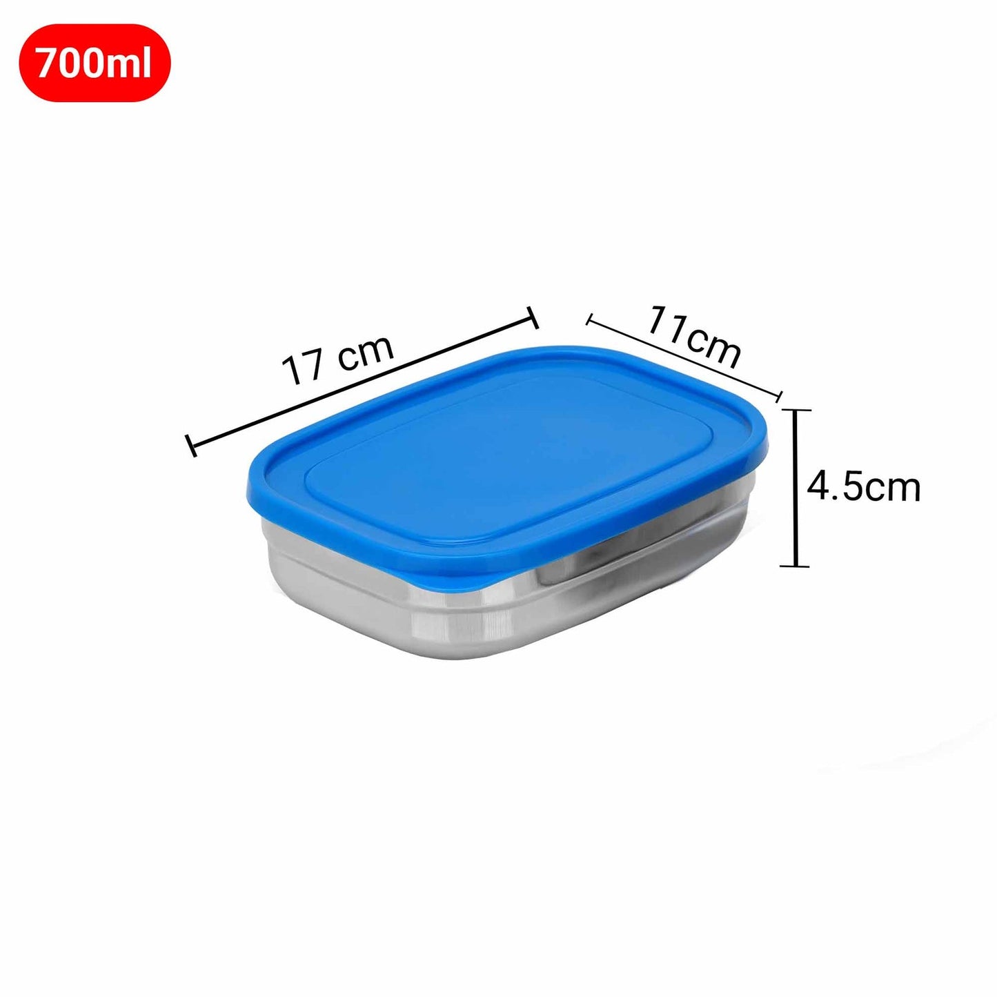 Pdd Falcon Steel Recto Plast Blue Container 700ml