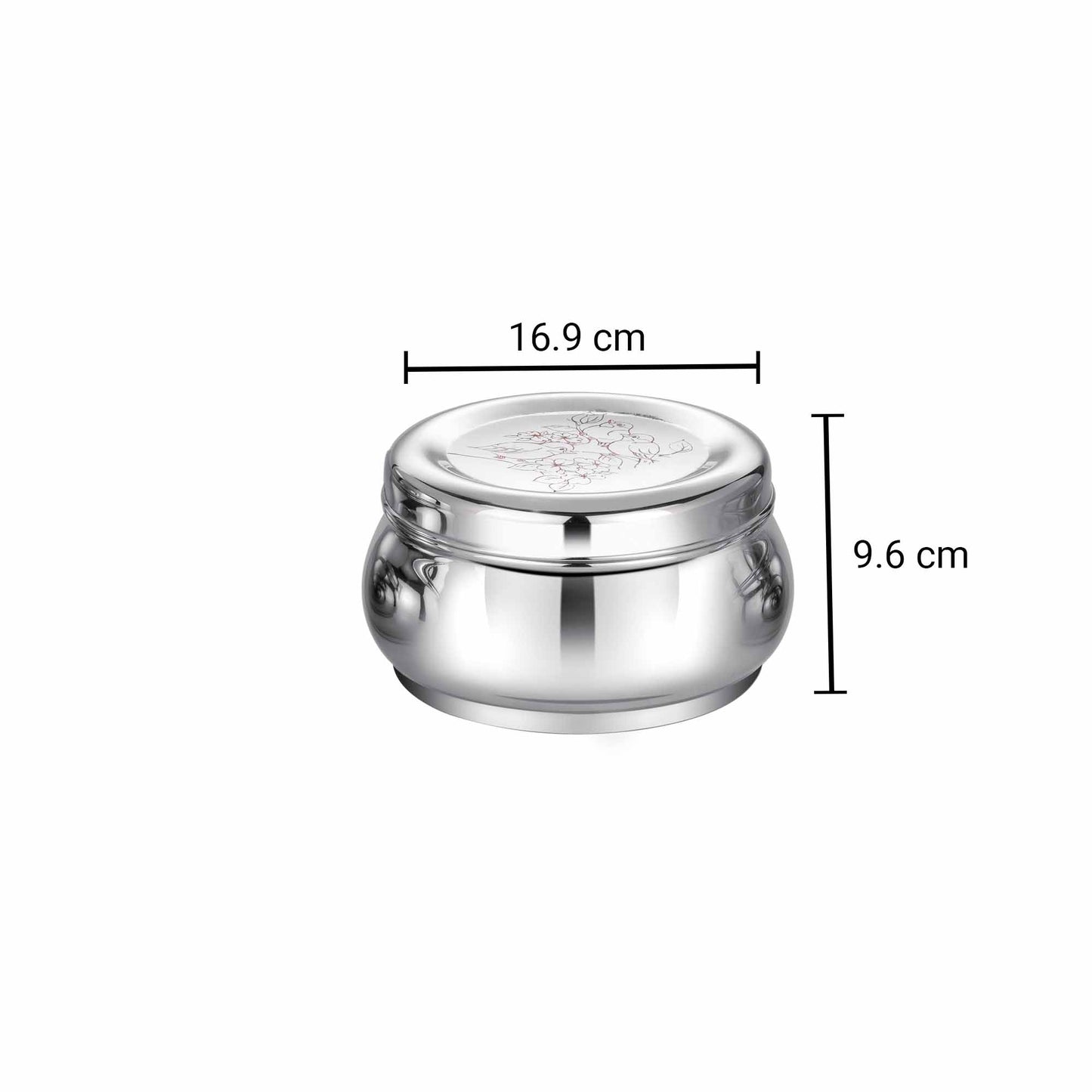 Pdd Falcon Steel Container 1pcs Silver FP10027 - 1400ml