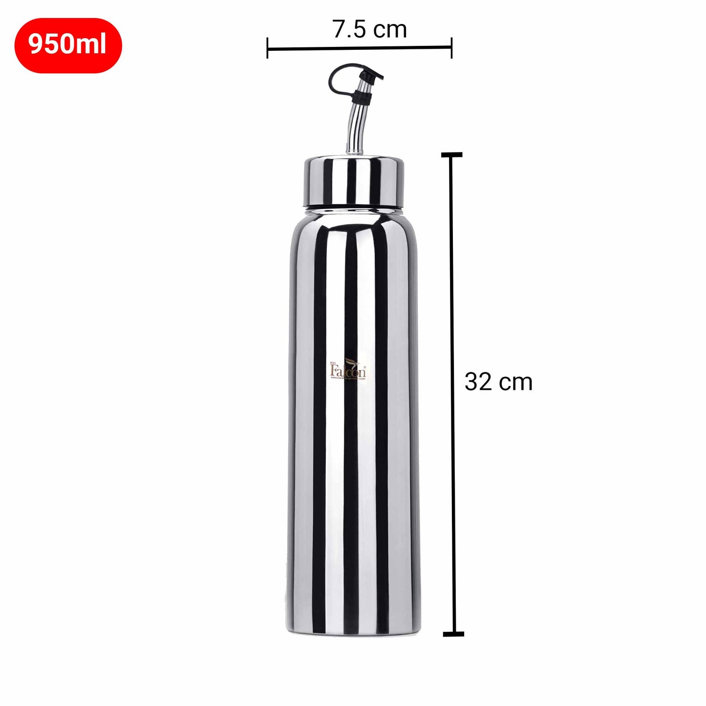 Pdd Falcon Steel Oil Dispenser 1pcs Silver FP05007 - 950ml