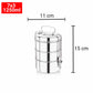 Steel Lunch Box 7x3 Silver FP03021 - 1250ml